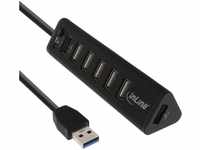 INTOS 66763, INTOS InLine - Hub - Smart - 1 x SuperSpeed USB 3.0 + 6 x USB 2.0 + 1 x
