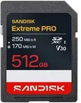512 GB SDXC-Karte Extreme PRO UHS-I V30 U3 R250MB/s / W170MB/s 4K UHD