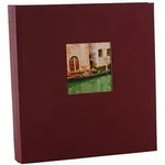Bella Vista 25x25 cm bordeaux, 60 wei&szlig;en Seiten, Buchalbum