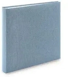 Summertime 25x25 cm, blau- grau, 60 wei&szlig;e Seiten, Buchalbum