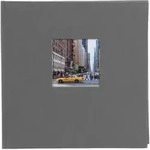 Bella Vista 25x25 cm grau, 60 wei&szlig;e Seiten, Buchalbum