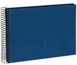 Bella Vista 24x17 cm, 40 schwarze Seiten, blau, Spiralalbum