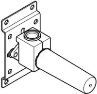 Dornbracht Unterputz-Wandwinkel 1/2'' IG x 1/2'' IG, mit Manschette schallged&auml;mmt -