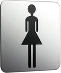 T&uuml;rschild emco system 2 zum Aufkleben, Damen, chrom - 357600002
