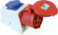 CEE-Wandsteckdose Combo IP44 400V, 32A mit Schukosteckdose