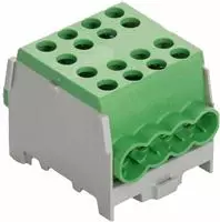 Hauptleitungs-Abzweigklemme - gr&uuml;n, 1-polig 2x Eingang 35 mm&sup2; / 6x Ausgang 25 mm&sup2;