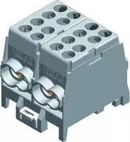 Hauptleitungs-Abzweigklemme - grau, grau, 2-polig 4x Eingang 25 mm&sup2; / Ausgang...