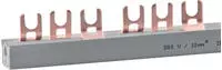Sammelschiene GM.3.57.100/10, 1 Meter zuschneidbar 10 mm&sup2;, Gabel, 3-phasig