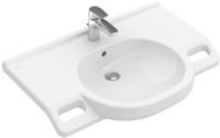 Waschtisch Villeroy & Boch ViCare mit &Uuml;berlauf, 800 x 550 mm, Hahnloch mittig, wei&szlig;