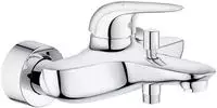 Aufputz-Wannenmischer Grohe Eurostyle, Ausladung 185 mm, geschlossener Hebel, chrom -