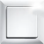 Funktaster Eltako FT55-wg mit Rahmen 80 x 80 mm au&szlig;en reinwei&szlig; gl&auml;nzend
