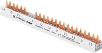 Hager Phasenschiene KDN363F (3P) 63A, 10 mm&sup2;, L&auml;nge: 210 mm Schraubtechnik/ Quick