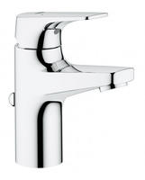 Waschtischmischer Grohe Bauflow S-Size, Ausladung 91 mm, mit Zugstange, chrom -