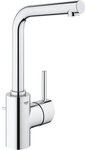 Waschtischmischer Grohe Concetto L-Size, L-Auslauf, Ausladung 143 mm, mit Zugstange,