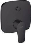 Unterputz-Wannenmischer Hansgrohe Talis E, Rosette 155 x 155 mm, schwarz matt -