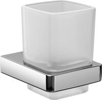 Glashalter emco trend chrom, Kristallglas satiniert - 022000100