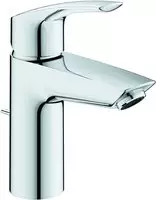 Waschtischmischer Grohe Eurosmart S-Size, Ausladung 109 mm, mit Zugstange, chrom -
