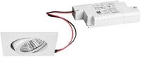 Brumberg LED Einbaustrahler, 230V, 6W, 3000K, 640 lm eckig, wei&szlig;, dimmbar - mit