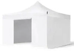 TOOLPORT 4x4m Stahl Faltpavillon, inkl. 4 Seitenteile, wei&szlig; - (600104)