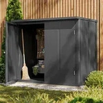 PRIMEYARD 156 x 84 cm Gartenschrank, anthrazit - (GFPV00861)