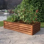 PRIMEYARD Eco 150 x 75 x 35 cm Hochbeet, Cortenstahl, Rost-Optik - (GFPV00968)