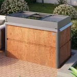 PRIMEYARD Design 150 x 85 x 77 cm Hochbeet, Cortenstahl, Rost-Optik | inkl.