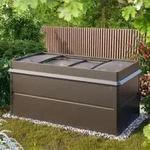 PRIMEYARD Design 200 x 100 x 77 cm Hochbeet, Stahl, Anthrazit-Metallic | inkl.