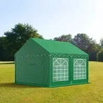 TOOLPORT PRO 3x4m Partyzelt, PVC-Plane, dunkelgr&uuml;n - (6156)