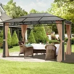 TOOLPORT Rendezvous 3x4 m Hardtop Gartenpavillon, inkl. 4 Seitenteile,...