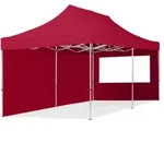 TOOLPORT 3x6m Aluminium Faltpavillon, inkl. 2 Seitenteile, rot - (59152)