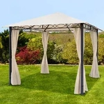 TOOLPORT Rendezvous 3x3 m Softtop Gartenpavillon, inkl. 4 Seitenteile,