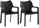 CLP Gartenstuhl, Schwarz, Kunststoff, 57x84x53 cm, Gartenm&ouml;bel, Gartenst&uuml;hle,
