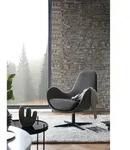 Livetastic Sessel, Dunkelgrau, Metall, 68x77x57 cm, Sitzfl&auml;che 360&deg; drehbar,
