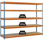 Proregal Schwerlastregal, Gelb, Metall, 150x200x60 cm, Freizeit, Heimwerken,