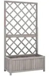 vidaXL Blumenkasten, Grau, Holz, 70x135x30 cm, Gartenzubeh&ouml;r, Hochbeete