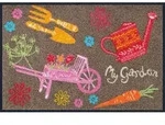wash+dry FU&szlig;MATTE My Garden, Braun, Mehrfarbig, Textil, Graphik, rechteckig, 50x75