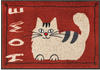 Esposa FUßMATTE Catty Home, Rot, Beige, Textil, Katze, rechteckig, 50x75 cm,