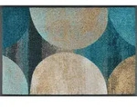 wash+dry Fussmatte, Blau, Grau, Textil, Graphik, rechteckig, 40x60 cm, Textiles