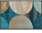 wash+dry Fussmatte Galaxia, Blau, Schwarz, Beige, Textil, Graphik, rechteckig, 50x75