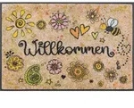 wash+dry Fussmatte Bring Gl&uuml;ck herein, Mehrfarbig, Textil, Schriftzug,...