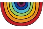 wash+dry Fussmatte Round Rainbow, Mehrfarbig, Textil, Regenbogen, rechteckig, 50x85