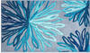 Grund Badteppich Art, Grau, Türkis, Textil, Blume, rechteckig, 70x120 cm,...