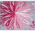 Grund Badteppich Art, Grau, Rosa, Textil, Blume, rechteckig, 50x60 cm,...