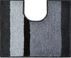 Grund Badteppich, Anthrazit, Textil, Streifen, rechteckig, 49x60 cm, Oeko-Tex®