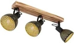 Globo Strahler Lenna, Schwarz, Gold, Dunkelbraun, Holz, Metall, 12.5x25x54 cm,...