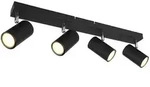 Globo Lighting Deckenleuchte, Schwarz, Metall, 6x12x56 cm, Lampen & Leuchten,