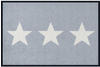 Esposa FUßMATTE Stars grey, Grau, Weiß, Textil, Stern, rechteckig, 40x60 cm,