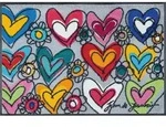 wash+dry FU&szlig;MATTE With Love, All Things, Mehrfarbig, Textil, Herz, rechteckig, 50x75