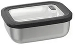 Gefu Frischhaltedose Provido, Schwarz, Transparent, Metall, 0,6 L, rechteckig,