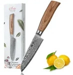 Wakoli Santokumesser, Braun, Holz, Metall, Nachbildung, 23 cm, Kochen, K&uuml;chenmesser,